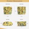 imageMaison d Hermine Shopping Bags Cotton Quilted Tote Bag with Zipper Pockets Small Pouch Reusable Grocery Bag Work Travel04  Eden  Yellow