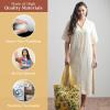 imageMaison d Hermine Shopping Bags Cotton Quilted Tote Bag with Zipper Pockets Small Pouch Reusable Grocery Bag Work Travel04  Eden  Yellow