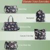 imageMaison d Hermine Shopping Bags Cotton Quilted Tote Bag with Zipper Pockets Small Pouch Reusable Grocery Bag Work Travel05  Moody Florals