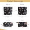 imageMaison d Hermine Shopping Bags Cotton Quilted Tote Bag with Zipper Pockets Small Pouch Reusable Grocery Bag Work Travel05  Moody Florals