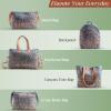 imageMaison d Hermine Shopping Bags Cotton Quilted Tote Bag with Zipper Pockets Small Pouch Reusable Grocery Bag Work Travel06  Imperfection