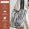 imageMaison d Hermine Shopping Bags Cotton Quilted Tote Bag with Zipper Pockets Small Pouch Reusable Grocery Bag Work Travel07  Zebra