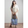 imageMaison d Hermine Shopping Bags Cotton Quilted Tote Bag with Zipper Pockets Small Pouch Reusable Grocery Bag Work Travel09  Shibori