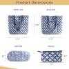 imageMaison d Hermine Shopping Bags Cotton Quilted Tote Bag with Zipper Pockets Small Pouch Reusable Grocery Bag Work Travel09  Shibori