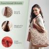 imageMaison d Hermine Shopping Bags Cotton Quilted Tote Bag with Zipper Pockets Small Pouch Reusable Grocery Bag Work Travel10  Asmi
