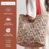 imageMaison d Hermine Shopping Bags Cotton Quilted Tote Bag with Zipper Pockets Small Pouch Reusable Grocery Bag Work Travel10  Asmi