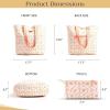 imageMaison d Hermine Shopping Bags Cotton Quilted Tote Bag with Zipper Pockets Small Pouch Reusable Grocery Bag Work Travel11  Fair Isle