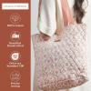 imageMaison d Hermine Shopping Bags Cotton Quilted Tote Bag with Zipper Pockets Small Pouch Reusable Grocery Bag Work Travel11  Fair Isle