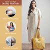 imageMaison d Hermine Shopping Bags Cotton Quilted Tote Bag with Zipper Pockets Small Pouch Reusable Grocery Bag Work Travel12  Colmar