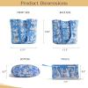 imageMaison d Hermine Shopping Bags Cotton Quilted Tote Bag with Zipper Pockets Small Pouch Reusable Grocery Bag Work Travel14  Joli Jouy