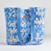 imageMaison d Hermine Shopping Bags Cotton Quilted Tote Bag with Zipper Pockets Small Pouch Reusable Grocery Bag Work Travel14  Joli Jouy