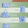 imageMaison d Hermine Shopping Bags Cotton Quilted Tote Bag with Zipper Pockets Small Pouch Reusable Grocery Bag Work Travel14  Joli Jouy