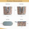 imageMaison d Hermine Shopping Bags Cotton Quilted Tote Bag with Zipper Pockets Small Pouch Reusable Grocery Bag Work Travel16  Ikat  Kenji