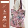 imageMaison d Hermine Shopping Bags Cotton Quilted Tote Bag with Zipper Pockets Small Pouch Reusable Grocery Bag Work Travel19  Hokuzai  Violet