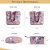imageMaison d Hermine Shopping Bags Cotton Quilted Tote Bag with Zipper Pockets Small Pouch Reusable Grocery Bag Work Travel19  Hokuzai  Violet
