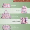 imageMaison d Hermine Shopping Bags Cotton Quilted Tote Bag with Zipper Pockets Small Pouch Reusable Grocery Bag Work Travel19  Hokuzai  Violet