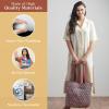 imageMaison d Hermine Shopping Bags Cotton Quilted Tote Bag with Zipper Pockets Small Pouch Reusable Grocery Bag Work Travel20  Bamako  Bakary