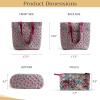 imageMaison d Hermine Shopping Bags Cotton Quilted Tote Bag with Zipper Pockets Small Pouch Reusable Grocery Bag Work Travel20  Bamako  Bakary