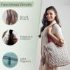 imageMaison d Hermine Shopping Bags Cotton Quilted Tote Bag with Zipper Pockets Small Pouch Reusable Grocery Bag Work Travel21  Bamako  Bakary