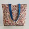 imageMaison d Hermine Shopping Bags Cotton Quilted Tote Bag with Zipper Pockets Small Pouch Reusable Grocery Bag Work Travel23  Kerala  Blue