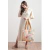 imageMaison d Hermine Shopping Bags Cotton Quilted Tote Bag with Zipper Pockets Small Pouch Reusable Grocery Bag Work Travel25  Ibiza