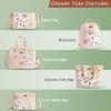 imageMaison d Hermine Shopping Bags Cotton Quilted Tote Bag with Zipper Pockets Small Pouch Reusable Grocery Bag Work Travel25  Ibiza
