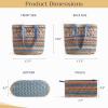 imageMaison d Hermine Shopping Bags Cotton Quilted Tote Bag with Zipper Pockets Small Pouch Reusable Grocery Bag Work Travel26  Ikat  Akira