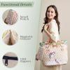 imageMaison d Hermine Shopping Bags Cotton Quilted Tote Bag with Zipper Pockets Small Pouch Reusable Grocery Bag Work Travel27  Master Piece