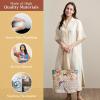 imageMaison d Hermine Shopping Bags Cotton Quilted Tote Bag with Zipper Pockets Small Pouch Reusable Grocery Bag Work Travel27  Master Piece