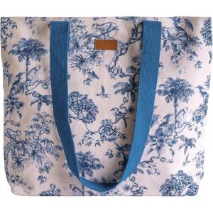 imageMaison d Hermine Canvas Tote Bag for Women Cotton Canvas Reusable Shoulder Grocery Bags Bulk with Handle for Shopping Travel02  Bonobo  Blue