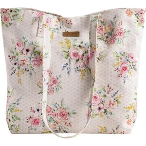 imageMaison d Hermine Canvas Tote Bag for Women Cotton Canvas Reusable Shoulder Grocery Bags Bulk with Handle for Shopping Travel03  Sweet Rose Lavender  Lush