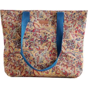 imageMaison d Hermine Canvas Tote Bag for Women Cotton Canvas Reusable Shoulder Grocery Bags Bulk with Handle for Shopping Travel23  Kerala  Blue