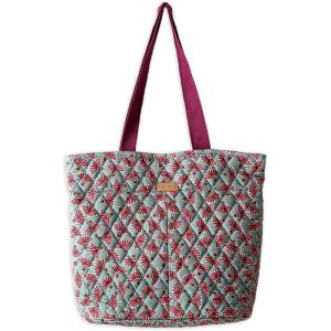 imageMaison d Hermine Shopping Bags Cotton Quilted Tote Bag with Zipper Pockets Small Pouch Reusable Grocery Bag Work Travel20  Bamako  Bakary