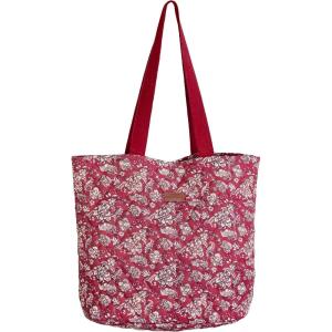 imageMaison d Hermine Shopping Bags Cotton Quilted Tote Bag with Zipper Pockets Small Pouch Reusable Grocery Bag Work Travel24  Surya  Maroon