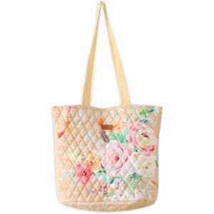 imageMaison d Hermine Shopping Bags Cotton Quilted Tote Bag with Zipper Pockets Small Pouch Reusable Grocery Bag Work Travel25  Ibiza
