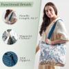 imageMaison d Hermine Canvas Tote Bag for Women Cotton Canvas Reusable Shoulder Grocery Bags Bulk with Handle for Shopping Travel01  the Miller  Blue