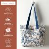 imageMaison d Hermine Canvas Tote Bag for Women Cotton Canvas Reusable Shoulder Grocery Bags Bulk with Handle for Shopping Travel01  the Miller  Blue