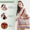 imageMaison d Hermine Canvas Tote Bag for Women Cotton Canvas Reusable Shoulder Grocery Bags Bulk with Handle for Shopping Travel11  Jaipur