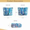 imageMaison d Hermine Canvas Tote Bag for Women Cotton Canvas Reusable Shoulder Grocery Bags Bulk with Handle for Shopping Travel14  Happy Florals  Blue
