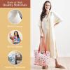 imageMaison d Hermine Canvas Tote Bag for Women Cotton Canvas Reusable Shoulder Grocery Bags Bulk with Handle for Shopping Travel15  Pale Garden
