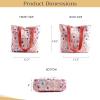 imageMaison d Hermine Canvas Tote Bag for Women Cotton Canvas Reusable Shoulder Grocery Bags Bulk with Handle for Shopping Travel15  Pale Garden