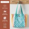 imageMaison d Hermine Canvas Tote Bag for Women Cotton Canvas Reusable Shoulder Grocery Bags Bulk with Handle for Shopping Travel18  Katmandou  Turquoise