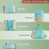 imageMaison d Hermine Canvas Tote Bag for Women Cotton Canvas Reusable Shoulder Grocery Bags Bulk with Handle for Shopping Travel18  Katmandou  Turquoise