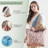 imageMaison d Hermine Canvas Tote Bag for Women Cotton Canvas Reusable Shoulder Grocery Bags Bulk with Handle for Shopping Travel19  Ikat