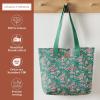 imageMaison d Hermine Canvas Tote Bag for Women Cotton Canvas Reusable Shoulder Grocery Bags Bulk with Handle for Shopping Travel21  Surya  Green