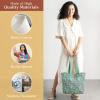 imageMaison d Hermine Canvas Tote Bag for Women Cotton Canvas Reusable Shoulder Grocery Bags Bulk with Handle for Shopping Travel21  Surya  Green