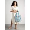 imageMaison d Hermine Canvas Tote Bag for Women Cotton Canvas Reusable Shoulder Grocery Bags Bulk with Handle for Shopping Travel22  Marquise  Blue