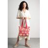 imageMaison d Hermine Canvas Tote Bag for Women Cotton Canvas Reusable Shoulder Grocery Bags Bulk with Handle for Shopping Travel23  Marquise  Red