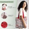 imageMaison d Hermine Canvas Tote Bag for Women Cotton Canvas Reusable Shoulder Grocery Bags Bulk with Handle for Shopping Travel26  Kerala  Red