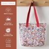 imageMaison d Hermine Canvas Tote Bag for Women Cotton Canvas Reusable Shoulder Grocery Bags Bulk with Handle for Shopping Travel26  Kerala  Red